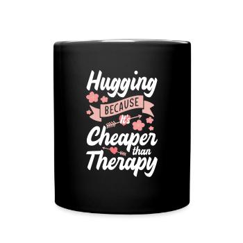 Cuddling girlfriend - Full Colour Mug - black - Front
