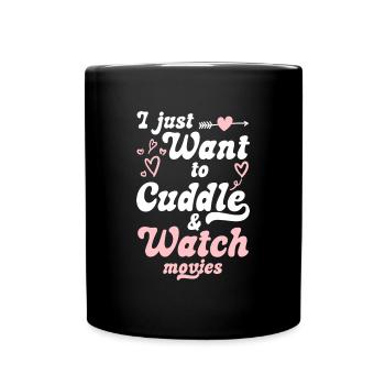 Cuddling Teddy Bear Relationship Romantic - Full Colour Mug - black - Front