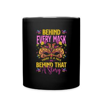 Maske Kostümfest Festival Maskiert - Tasse einfarbig - Schwarz - Vorne