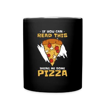 Pizza Soulfood Humour - Mug uni - noir - Devant