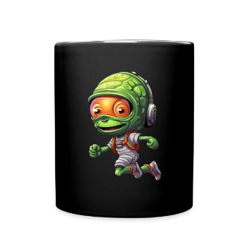 Alien Jogger: Sprint & Marathon Running Design - Full Colour Mug - black - Front