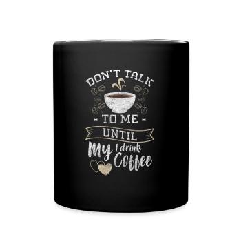 Kaffeeliebhaber Espresso Cappuccino Tasse - Tasse einfarbig - Schwarz - Vorne