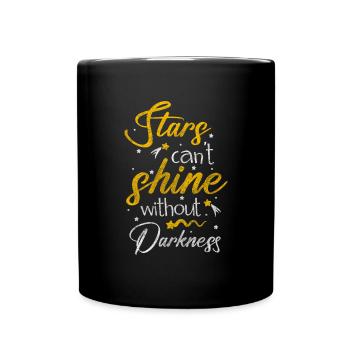 Stern Himmel Weltall Nachthimmel - Tasse einfarbig - Schwarz - Vorne