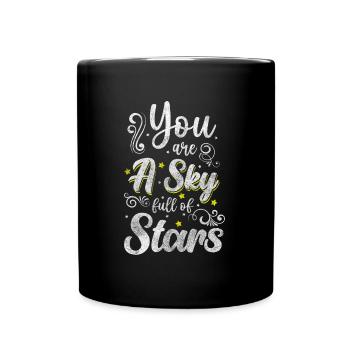 Starry Sky Wish Space Moon - Mug uni - noir - Devant