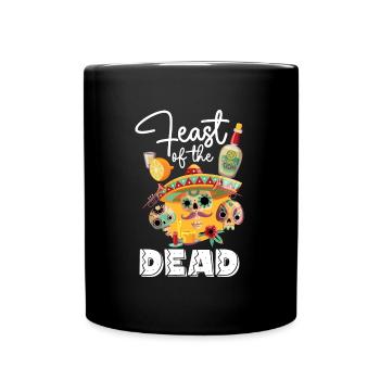Dia de Muertos Totenschädel - Tasse einfarbig - Schwarz - Vorne