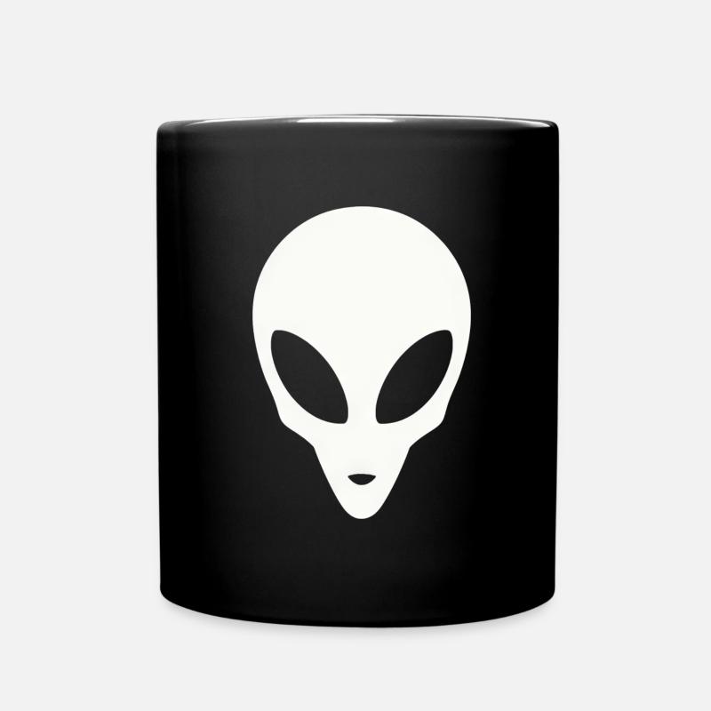 Silhouette d’une tête extraterrestre - Mug uni - noir