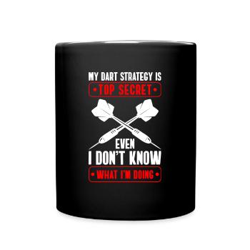 Dartscheibe Game Bullseye Wettkampf - Tasse einfarbig - Schwarz - Vorne