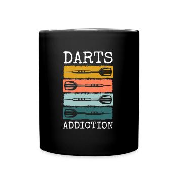 Compétition sportive de fléchettes - Mug uni - noir - Devant