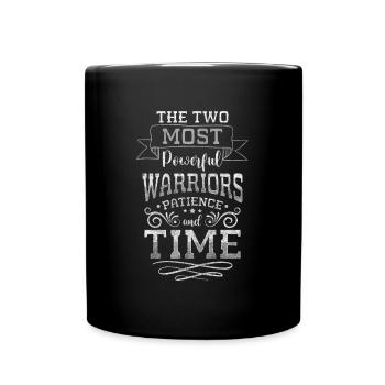Uhr Zeichen Modern Sand - Tasse einfarbig - Schwarz - Vorne