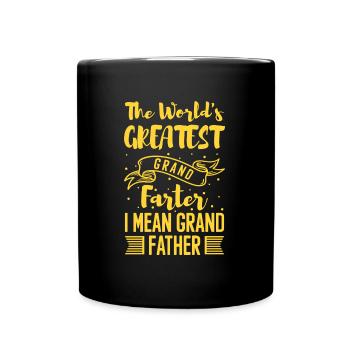 Großeltern Großvater Baby - Tasse einfarbig - Schwarz - Vorne