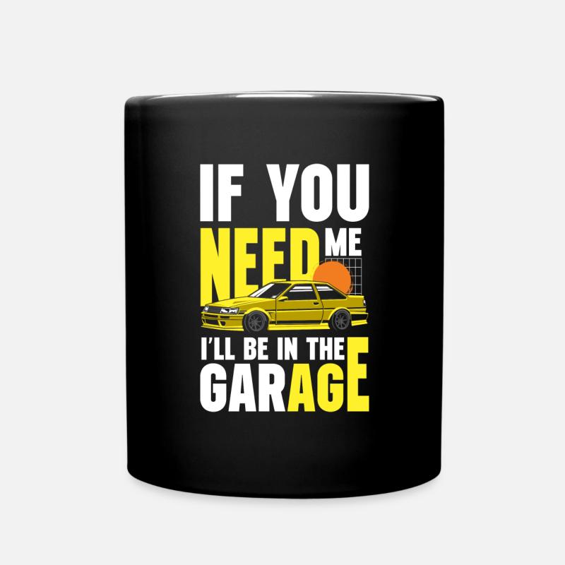 Tuning Rennwagen - Tasse einfarbig - Schwarz