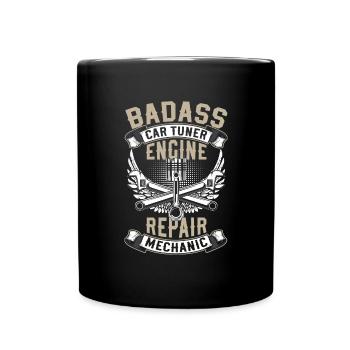 Tuner Voiture Pilote Drifting Moteur - Mug uni - noir - Devant