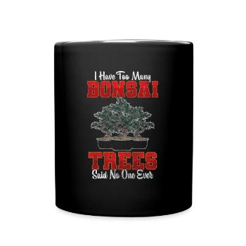 Bonsai Gardener Relaxation Garden - Full Colour Mug - black - Front