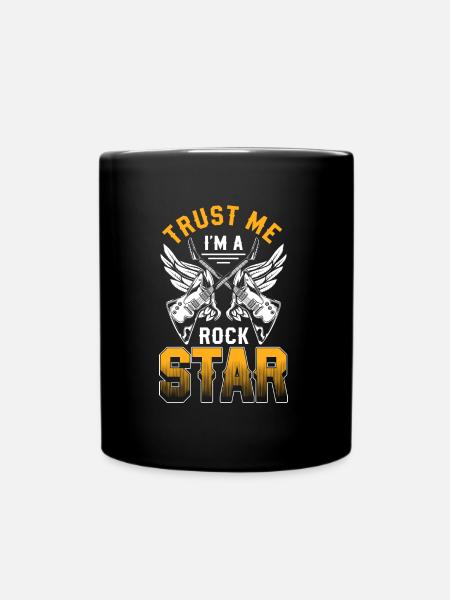 Rock Band Sänger - Tasse einfarbig - Schwarz