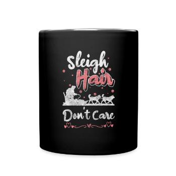 Sledding Snow Luge Holiday - Full Colour Mug - black - Front