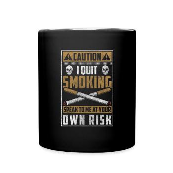 Quit Nicotine Healthy - Full Colour Mug - black - Front