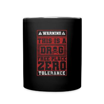 Drogen Sucht Gesund Joint - Tasse einfarbig - Schwarz - Vorne