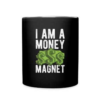 Geld Geschenk Gold - Tasse einfarbig - Schwarz - Vorne