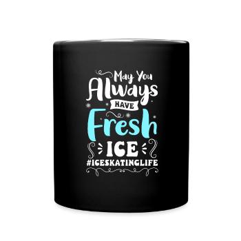 Schlittschuh Eisbahn - Full Colour Mug - black - Front