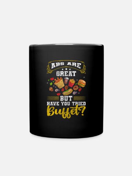 Essen Speisen - Tasse einfarbig - Schwarz
