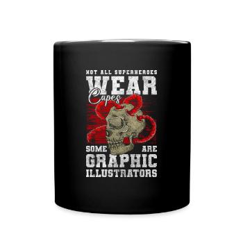 Kunst Stift - Tasse einfarbig - Schwarz - Vorne