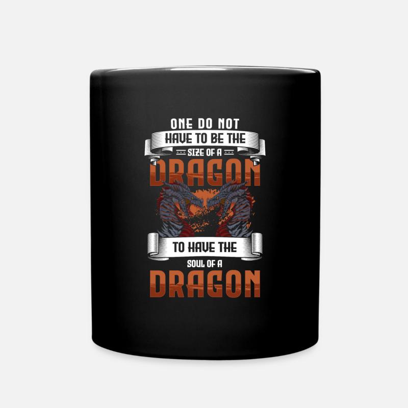 Fantasy Mythical Creature Flying Design - Full Colour Mug - black