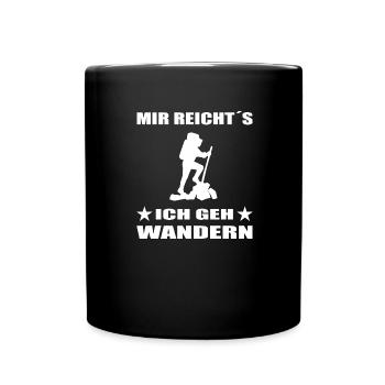 Wandern - Tasse einfarbig - Schwarz - Vorne