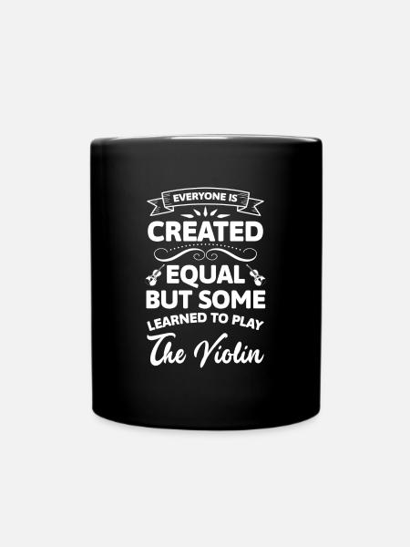Violon, Instrument, Classique, Instrument à cordes - Mug uni - noir