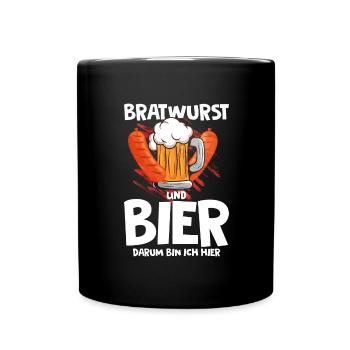 Bratwurst en cadeau - Mug uni - noir - Devant