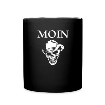 Moin - Tasse einfarbig - Schwarz - Vorne