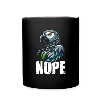 Cadeau de perroquet gris africain - Mug uni - noir - Devant