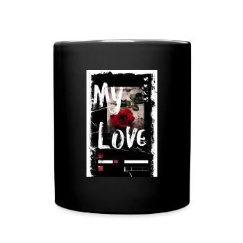 Rose My Love ART8NS - Art ON Streetwear - Mug uni - noir - Devant