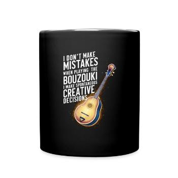 Bouzouki Instrument Gift - Full Colour Mug - black - Front