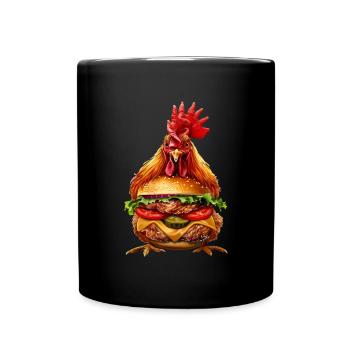 Burger au poulet et au poulet - Mug uni - noir - Devant