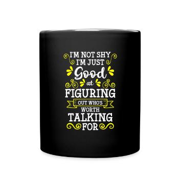 Timide, misanthrope, antisociale - Mug uni - noir - Devant
