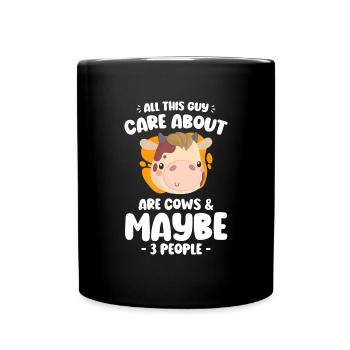 Bovins vaches - Mug uni - noir - Devant
