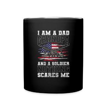 Military Land Dog Day World Peace - Full Colour Mug - black - Front