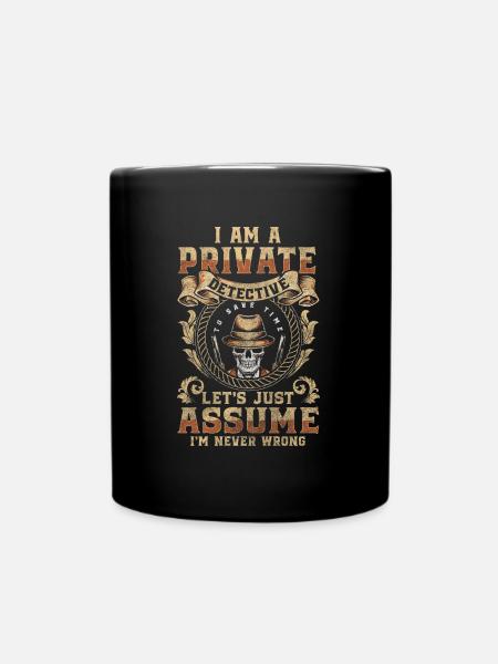 Sniffer, Trace, Sleuth, Sherlock - Full Colour Mug - black
