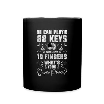 Piano Player Musical Musician Instrument - Full Colour Mug - black - Front