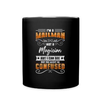 Postman Parcel Work Messenger - Full Colour Mug - black - Front