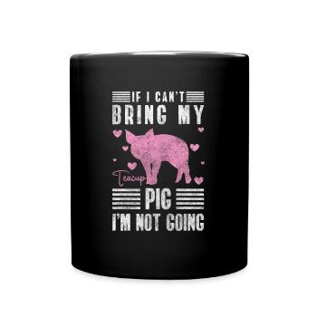 Teacup pig breeding - Full Colour Mug - black - Front