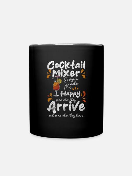 Mixer Alkohol Drink - Tasse einfarbig - Schwarz