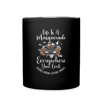 Party Kostüm - Tasse einfarbig - Schwarz - Vorne