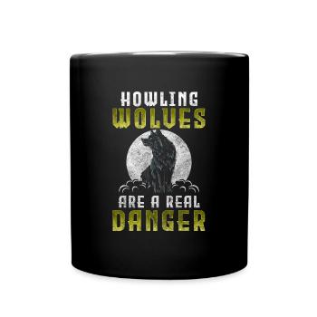 Wolves Wolfhound Say Gray Wolf - Full Colour Mug - black - Front
