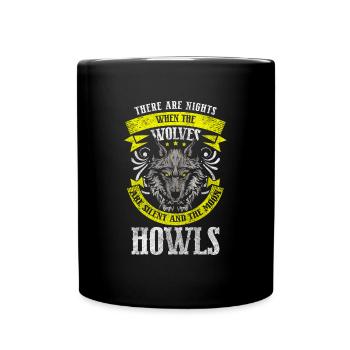 Wolfpack Wolfhound Wild Wilderness - Full Colour Mug - black - Front