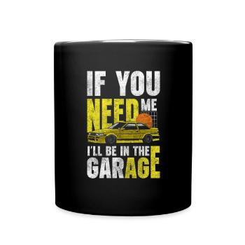 Auto Motor Klassiker - Tasse einfarbig - Schwarz - Vorne