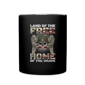 Amerika Land Militär Weltmacht - Tasse einfarbig - Schwarz - Vorne