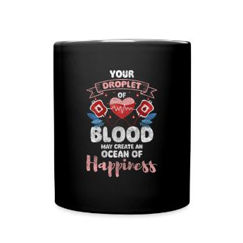 Blutspender Miteinander Spende - Tasse einfarbig - Schwarz - Vorne