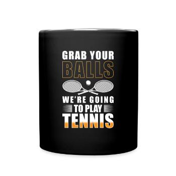 Sport Schläger Verein - Tasse einfarbig - Schwarz - Vorne