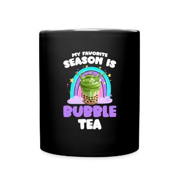 Boba Pearl Milk Iced Tea - Full Colour Mug - black - Front